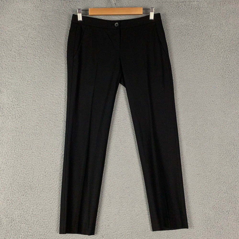 Theory Dress Pant Trouser Women's Size 2 Black Slim Wool Stretch Max C Tailored